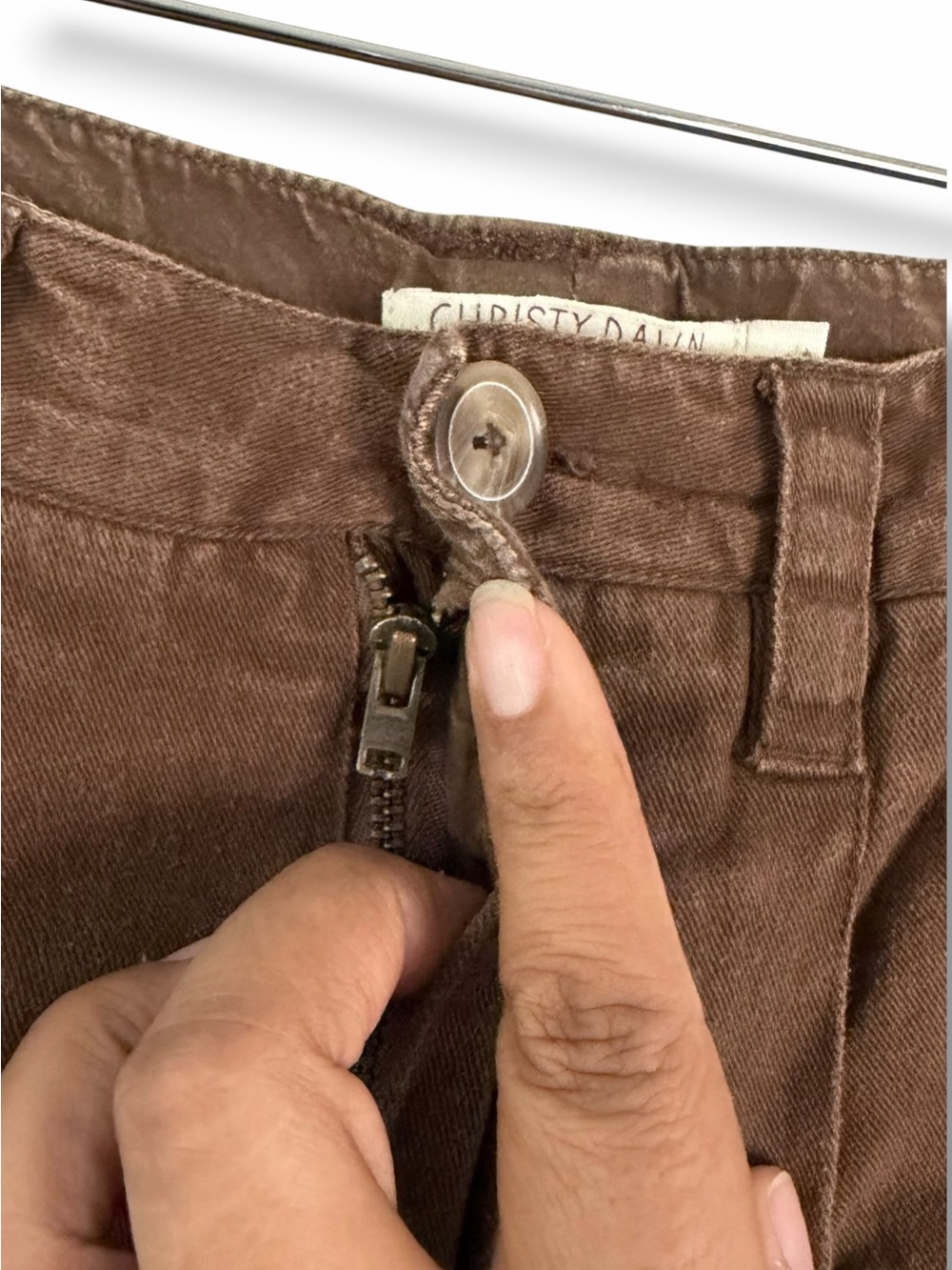 Christy Dawn Coffee Brown The Lee Trouser Wide Leg Pant Minimal Cottagecore Sz 0 - Picture 8 of 14
